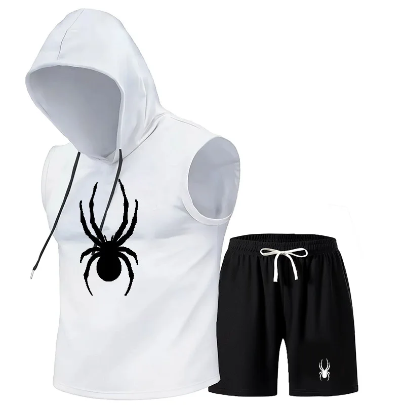 Men'S Fashion V Neck T Shirts - Letni męski dwuczęściowy zestaw: T-shirt i