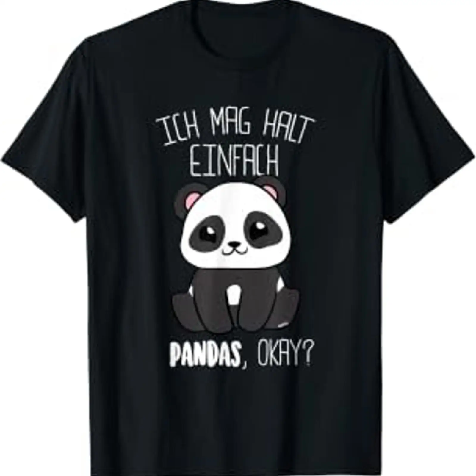 Men'S Fashion Mag - Koszulka Panda z napisem w niemieckim