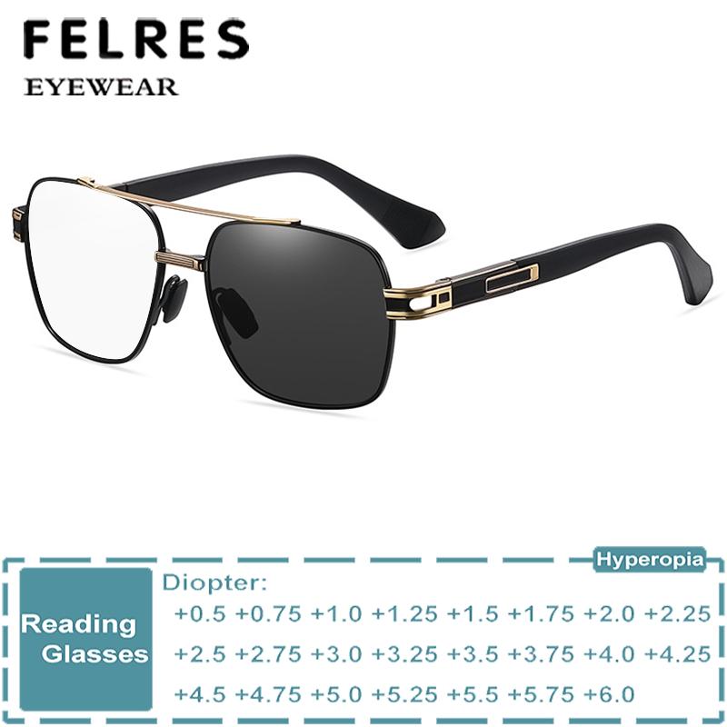 Mens Fashion Discord - Metalowe Okulary do Czytania Premium Fotokromowe