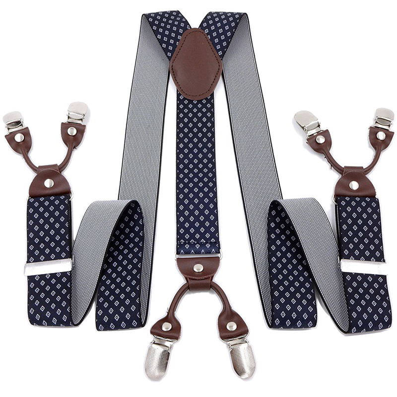 Suspenders Clip Men - Vintage szelki dla mężczyzn Heavy Duty