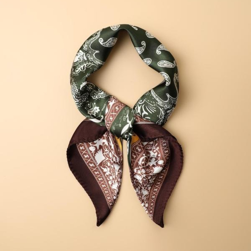 Men'S Fashion Head Scarf - Kwadratowa chusta z wzorem paisley, stylowa,