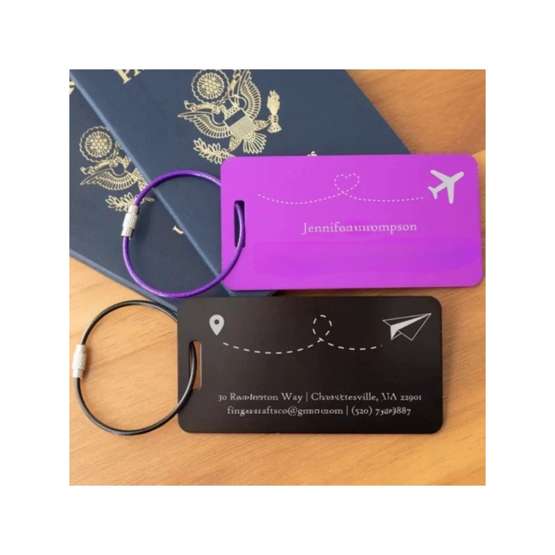 Men'S Fashion Labels - Personalizowane metalowe zawieszki do bagażu z