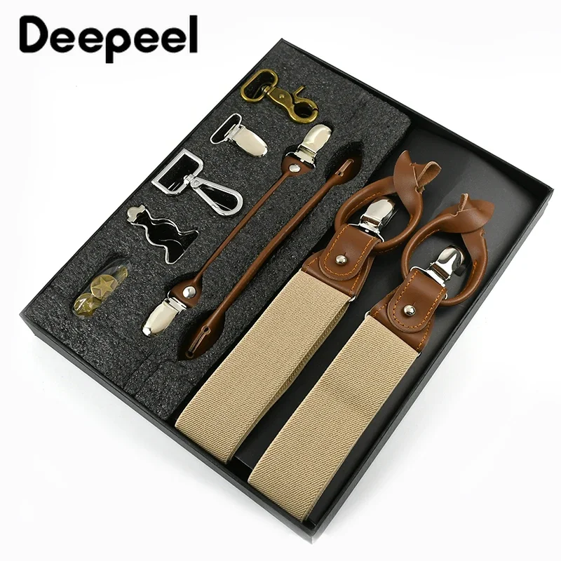 Suspenders Clip Men - Deepeel 1 zestaw 3.5*125cm biznes mężczyźni