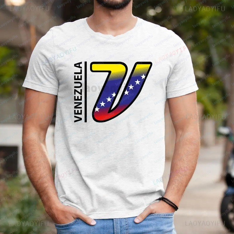 Men'S Fashion Aesthetics - Koszulka Wenezuela Moda Damska Męska Bawełna