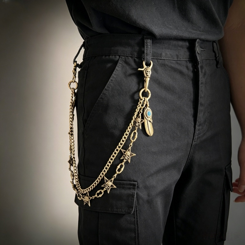 Jeans Pants Fashion Men - Łańcuch na spodnie Hip Hop Punk