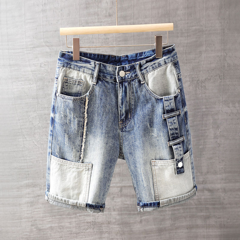 Jeans Pants Fashion Men - Męskie krótkie spodnie jeansowe z kieszeniami