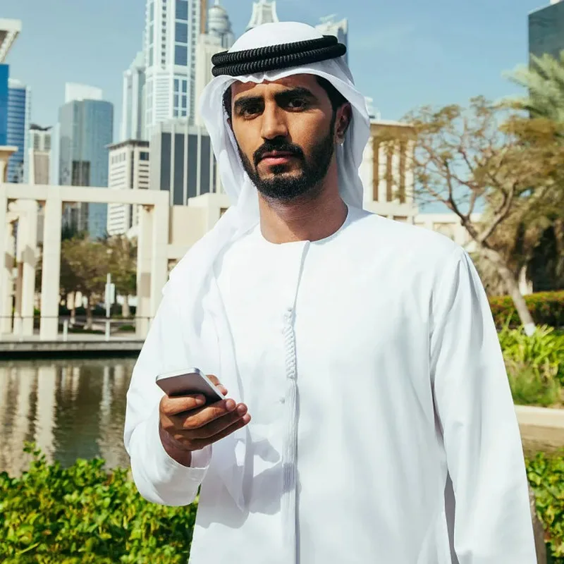 Dubai Men'S Fashion - 3 szt. Muzułmańska zestawy dla mężczyzn