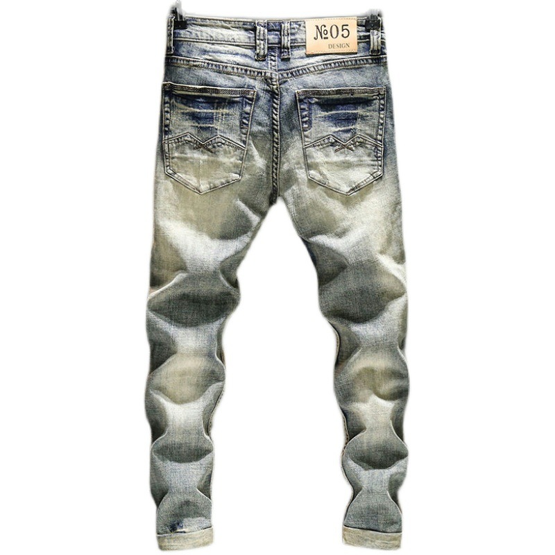 Skinny Jeans Ripped - Elastyczne stare spodnie męskie jeansy 2022