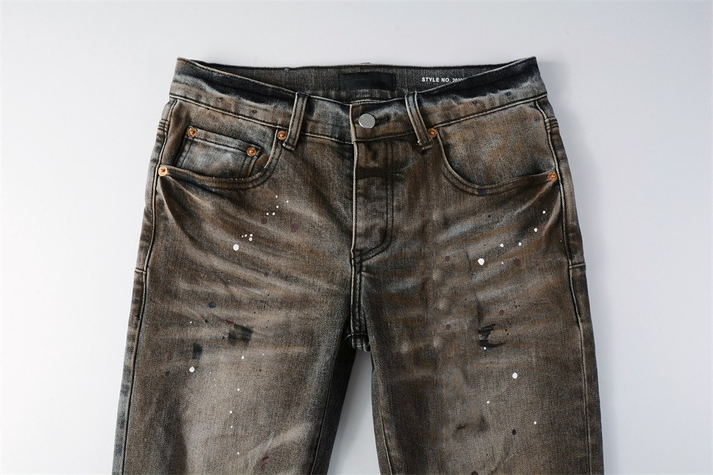 Męska moda Amerykańskie jeansy – Skinny Jeans Ripped recenzja i cena