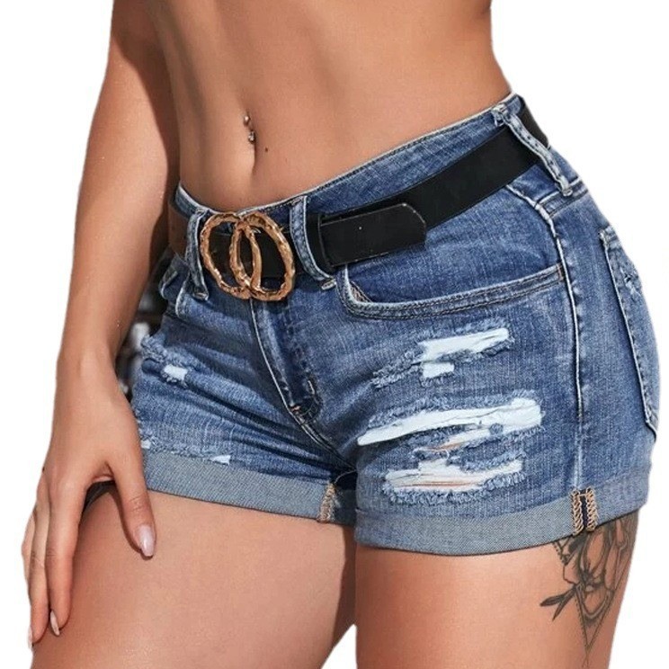 Szorty jeansowe z wysokim stan – Skinny Jeans Ripped recenzja i cena