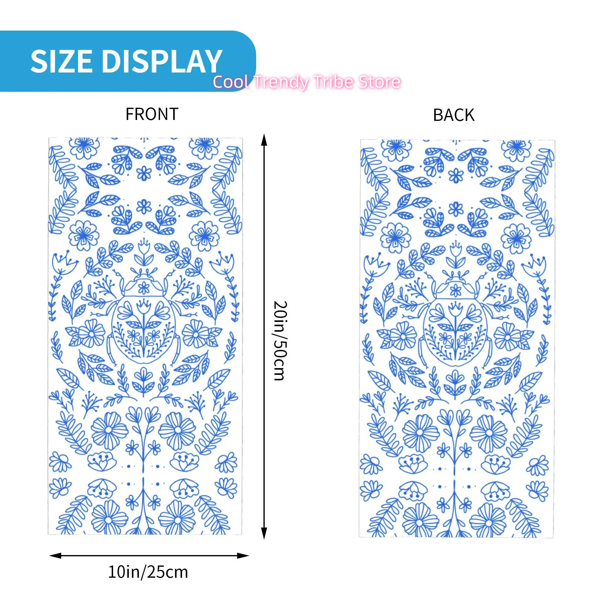 Niebieska Linia Retro Skarabeu – Men'S Fashion Head Scarf recenzja i cena