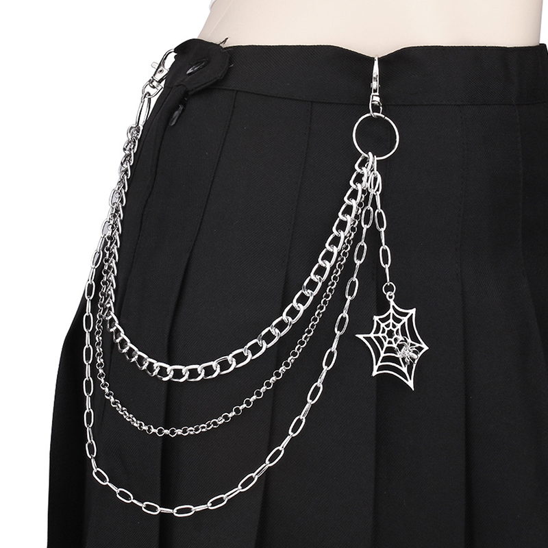 Modny punkowy metalowy łańcuch – Jeans Pants Fashion Men recenzja i cena