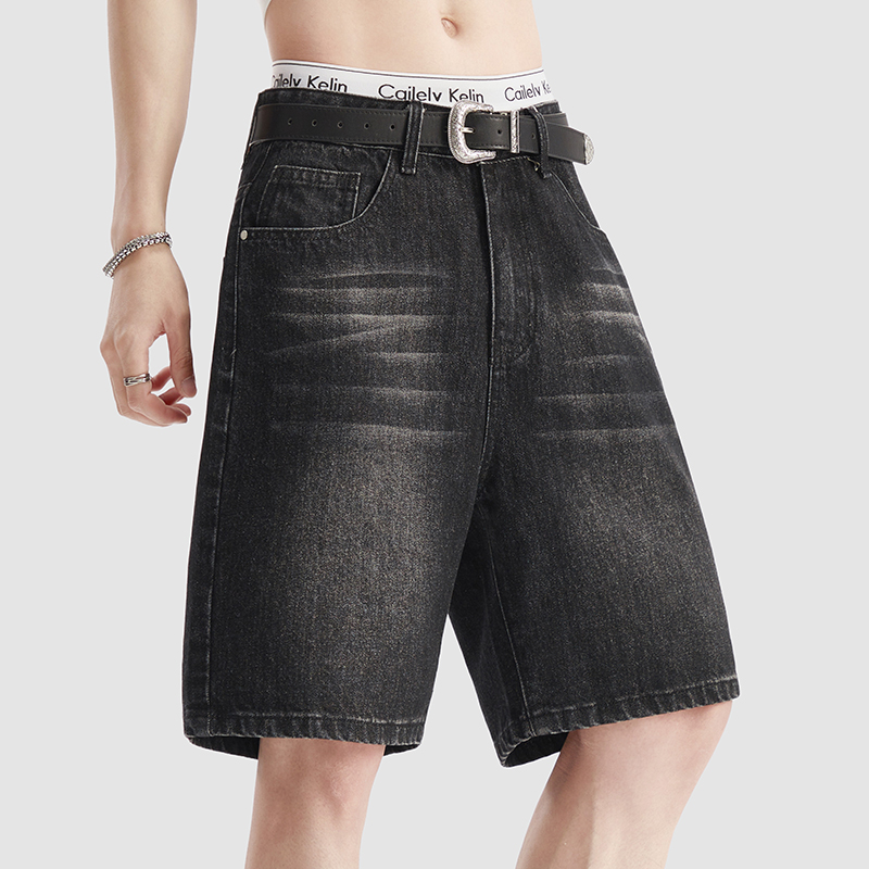 Letnie Cienkie Czarne Szorty J – Jeans Pants Fashion Men recenzja i cena