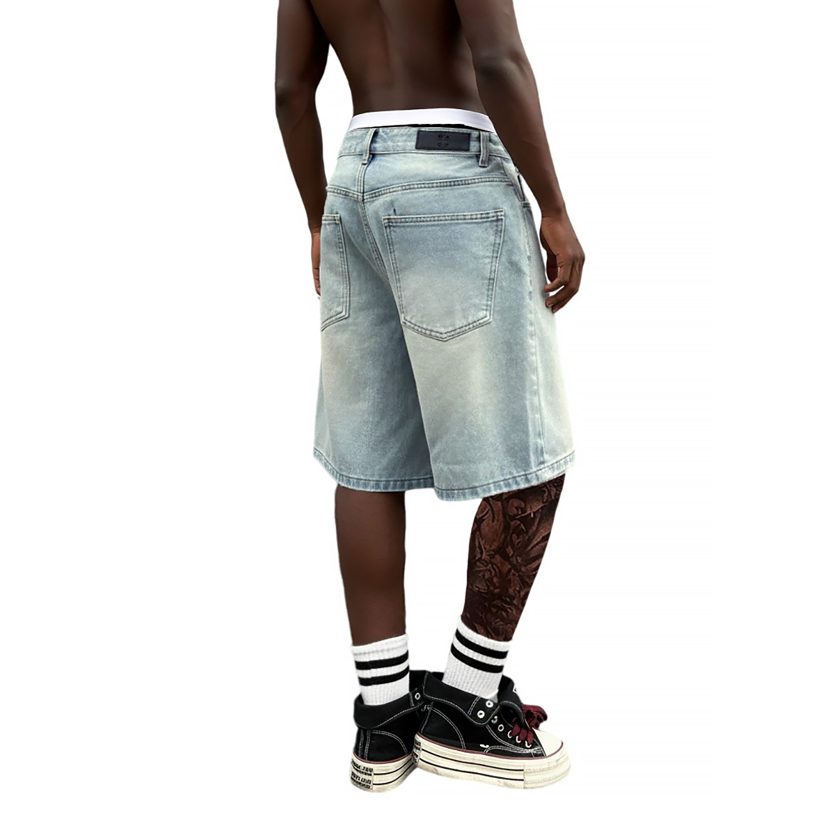 Krótkie, luźne jeansy męskie z – Jeans Pants Fashion Men recenzja i cena