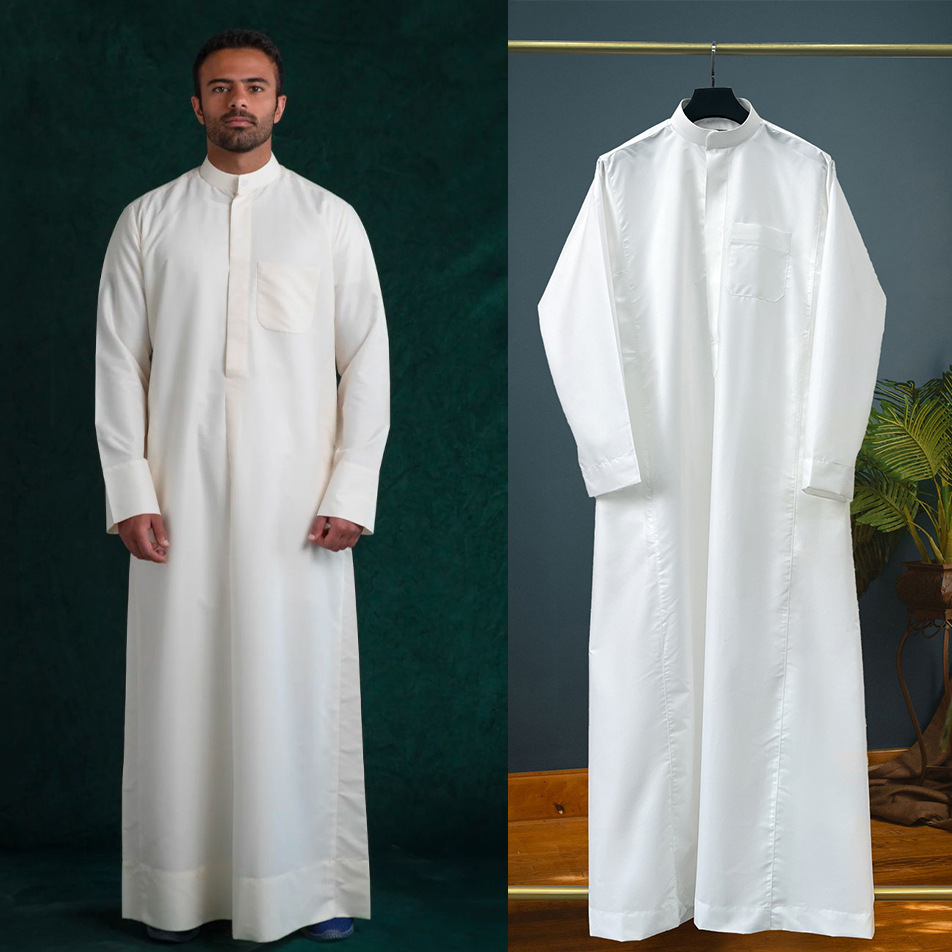 Męska muzułmańska jubba thobe  – Dubai Men'S Fashion recenzja i cena