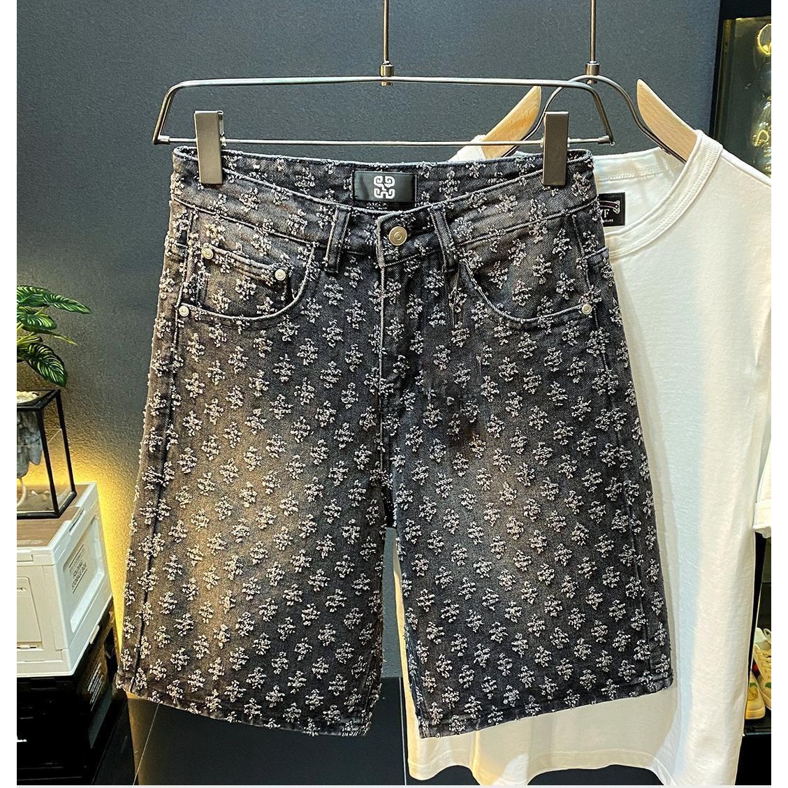 Letnie dżinsowe szorty męskie  – Jeans Pants Fashion Men recenzja i cena