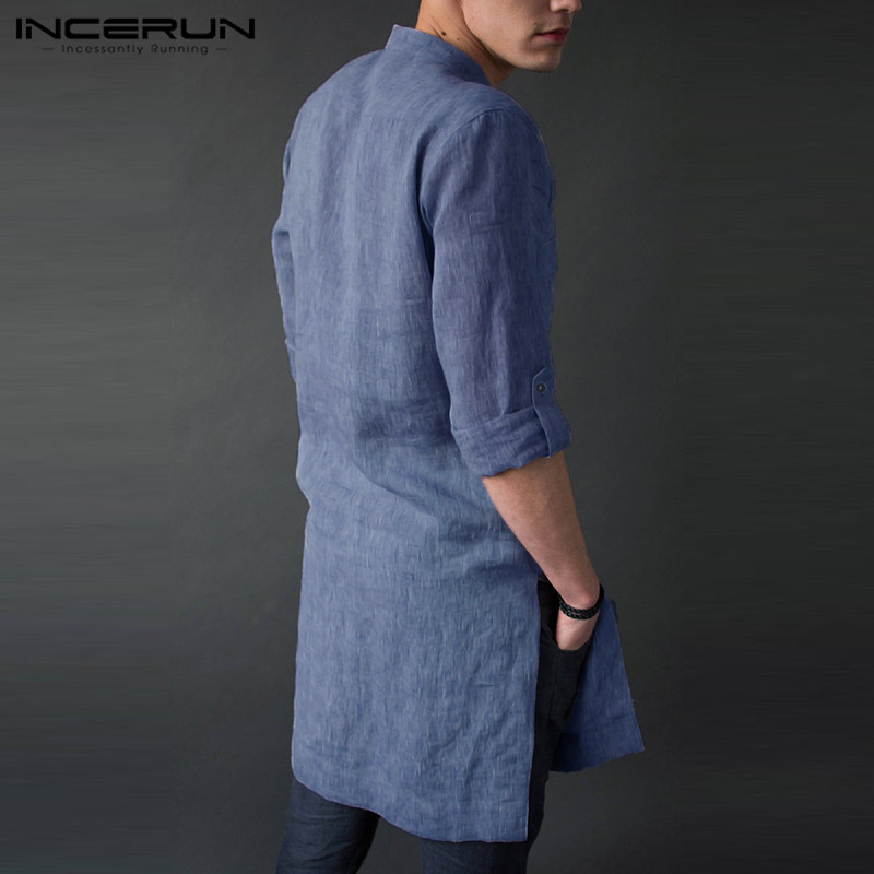INCERUN Męskie koszulki z dług – Men'S Fashion Kurta recenzja i cena