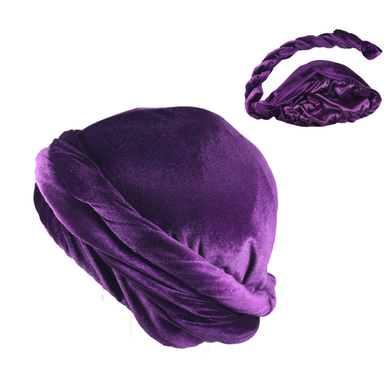 Jednokolorowy męski aksamitny  – Men'S Fashion Head Scarf recenzja i cena