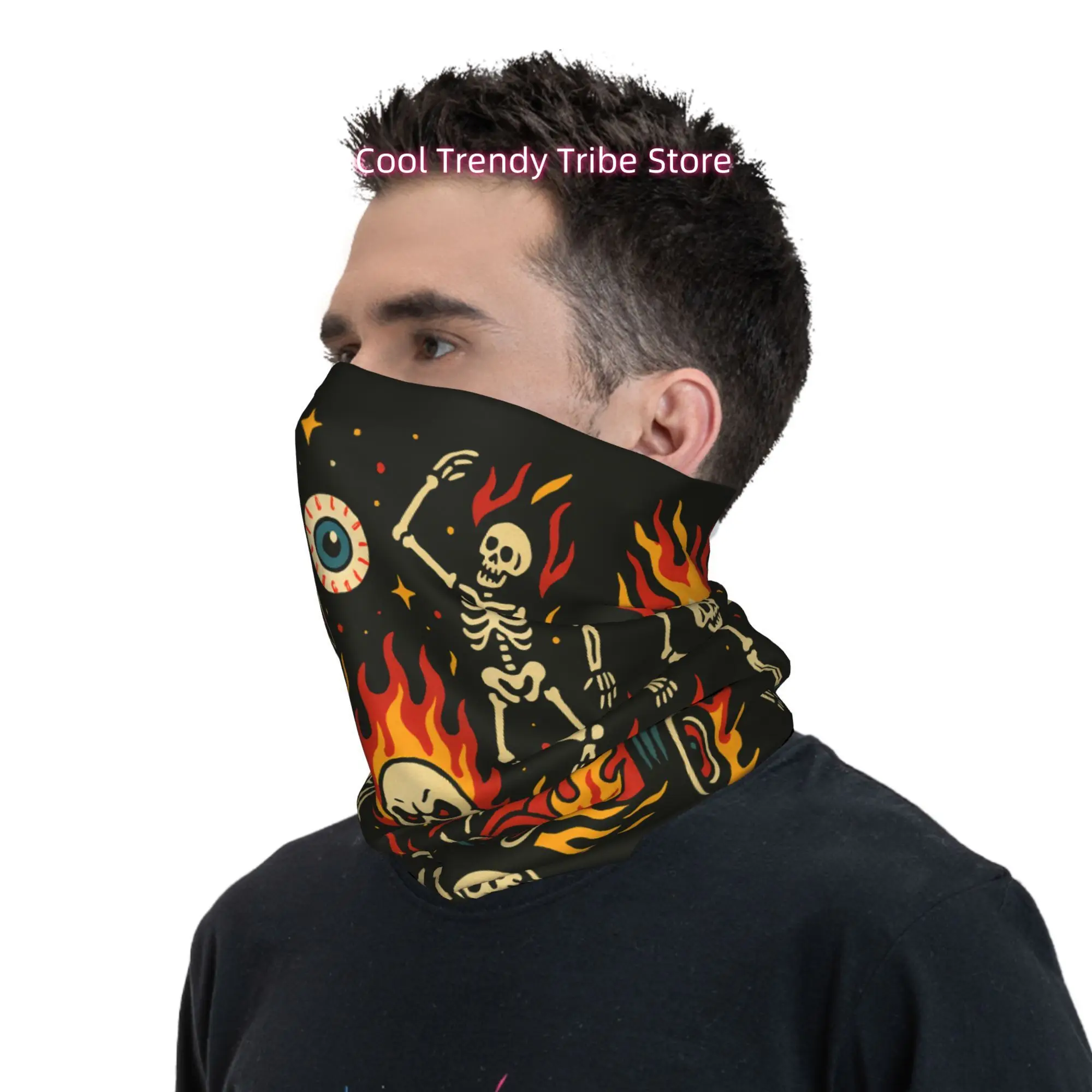 Ogniste Czaszki Hot Rod Vintag – Men'S Fashion Head Scarf recenzja i cena