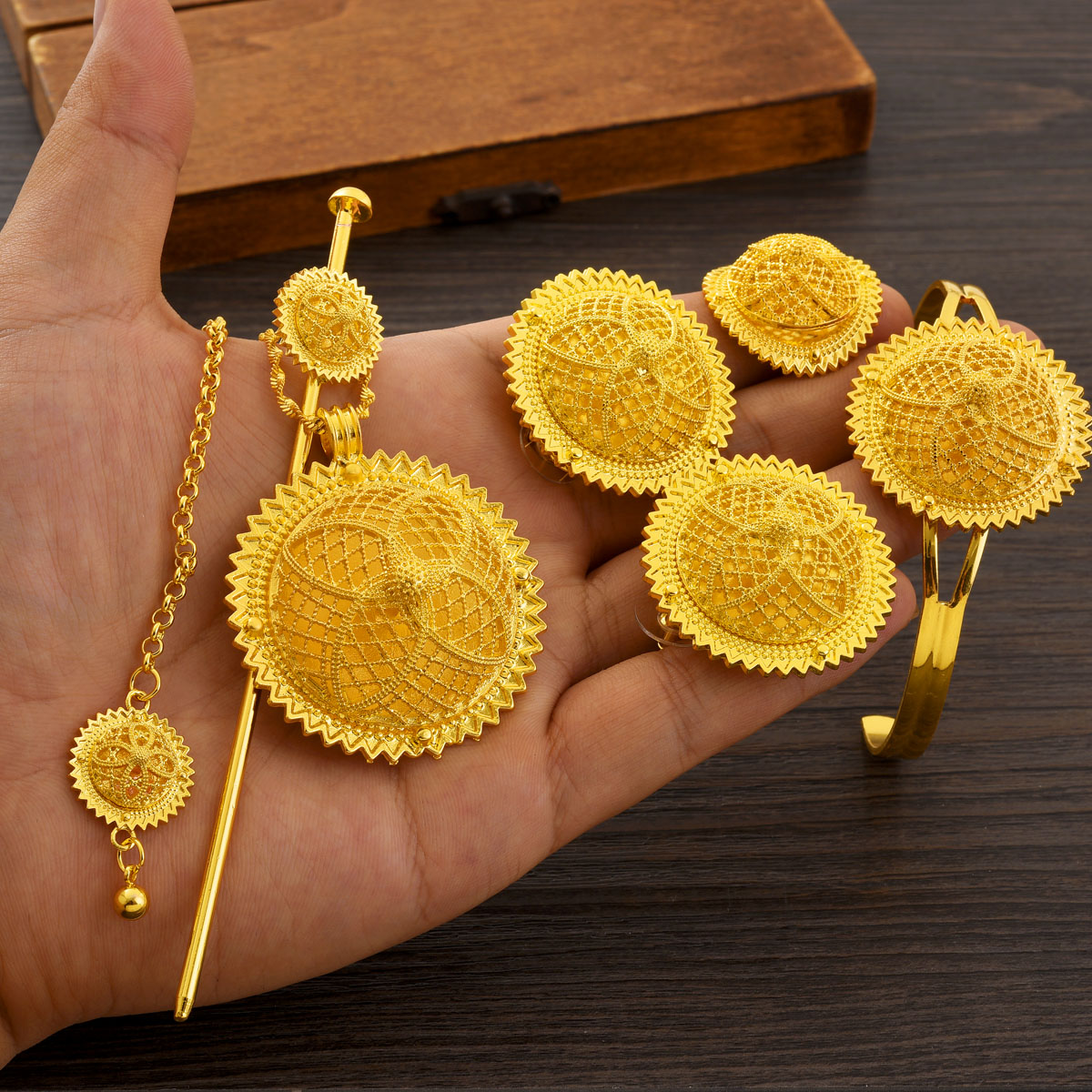 Afrykański Dubaj Złoty Zestaw  – Dubai Men'S Fashion recenzja i cena