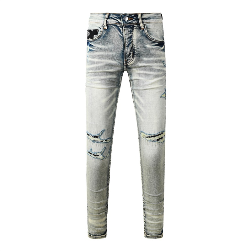 Moda Amerykańska Marki Męskie  – Skinny Jeans Ripped recenzja i cena