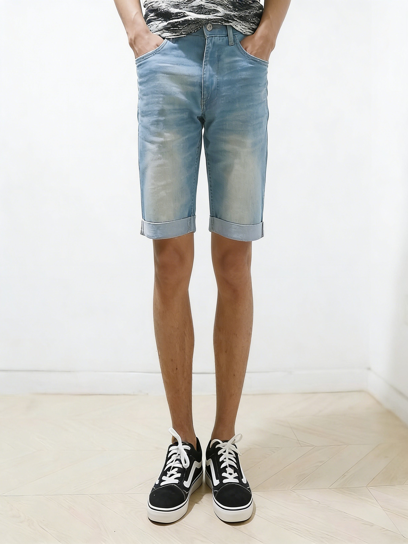 Męskie niebieskie jeansowe szo – Jeans Pants Fashion Men recenzja i cena