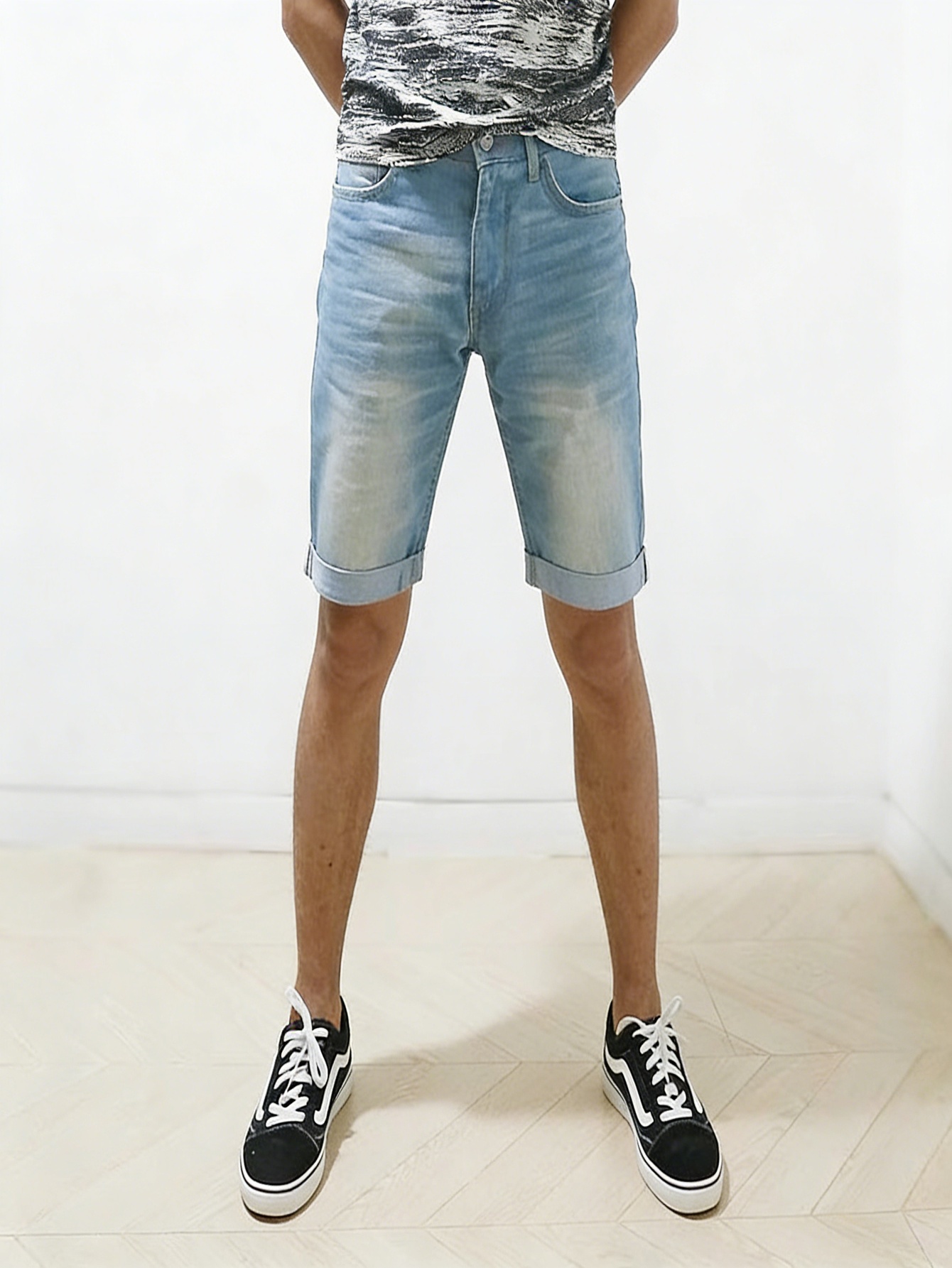 Męskie niebieskie jeansowe szo – Jeans Pants Fashion Men recenzja i cena