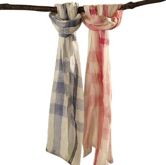 100% lniana krata kontrastowe  – Men'S Fashion Head Scarf recenzja i cena