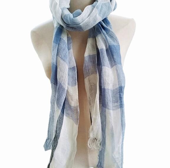 100% lniana krata kontrastowe  – Men'S Fashion Head Scarf recenzja i cena